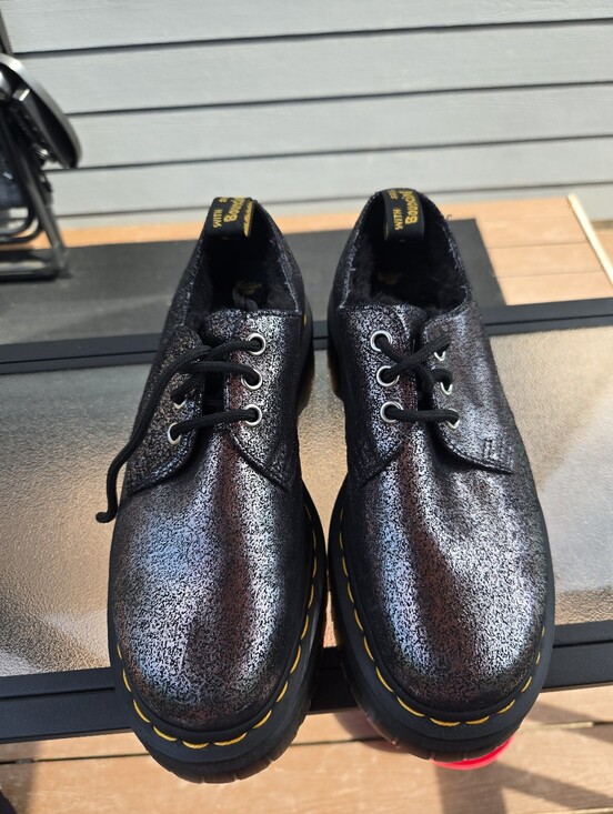 Dr. Martens Shoes - NEW! Dr Martens Platform 1461 3 Eye Metallic Oxfords Womens Size 8